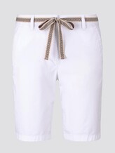 Relaxed Chino Bermuda Shorts mit Stoffgürtel - Frauen - White Relaxed Chino Bermuda Shorts mit Stoffgürtel - Frauen - White - 7 - TOM TAILOR