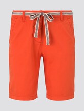 Relaxed Chino Bermuda Shorts mit Stoffgürtel - Frauen - strong flame orange Relaxed Chino Bermuda Shorts mit Stoffgürtel - Frauen - strong flame orange - 7 - TOM TAILOR