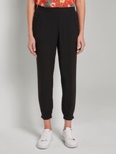 Loose Fit Hose mit elastischem Bund - Frauen - Deep Black Loose Fit Hose mit elastischem Bund - Frauen - Deep Black - 1 - TOM TAILOR