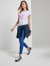 Basic T-Shirt mit Print - Frauen - White Basic T-Shirt mit Print - Frauen - White - 3 - TOM TAILOR Denim