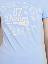 Basic T-Shirt mit Print - Frauen - fresh light blue Basic T-Shirt mit Print - Frauen - fresh light blue - 10 - TOM TAILOR Denim