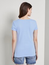 Basic T-Shirt mit Print - Frauen - fresh light blue Basic T-Shirt mit Print - Frauen - fresh light blue - 2 - TOM TAILOR Denim