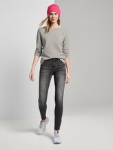 Basic Sweatshirt mit hochgekrämpelten Ärmeln - Frauen - Light Silver Grey Mélange Basic Sweatshirt mit hochgekrämpelten Ärmeln - Frauen - Light Silver Grey Mélange - 3 - TOM TAILOR Denim