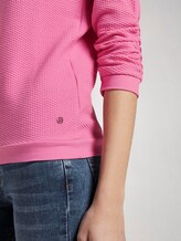 Basic Sweatshirt mit hochgekrämpelten Ärmeln - Frauen - wild orchid pink Basic Sweatshirt mit hochgekrämpelten Ärmeln - Frauen - wild orchid pink - 10 - TOM TAILOR Denim