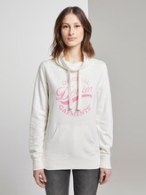 Sweatshirt with print on the front and stand-up collar - Women - Off White Sweatshirt with print on the front and stand-up collar - Women - Off White - 1 - TOM TAILOR Denim