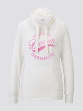 Sweatshirt with print on the front and stand-up collar - Women - Off White Sweatshirt with print on the front and stand-up collar - Women - Off White - 7 - TOM TAILOR Denim