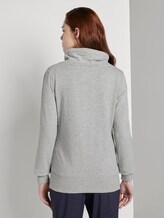 Sweatshirt mit Print vorne und Stehkragen - Frauen - Light Silver Grey Mélange Sweatshirt mit Print vorne und Stehkragen - Frauen - Light Silver Grey Mélange - 2 - TOM TAILOR Denim