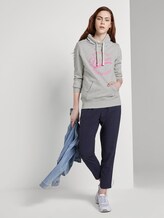 Sweatshirt mit Print vorne und Stehkragen - Frauen - Light Silver Grey Mélange Sweatshirt mit Print vorne und Stehkragen - Frauen - Light Silver Grey Mélange - 3 - TOM TAILOR Denim