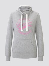 Sweatshirt mit Print vorne und Stehkragen - Frauen - Light Silver Grey Mélange Sweatshirt mit Print vorne und Stehkragen - Frauen - Light Silver Grey Mélange - 7 - TOM TAILOR Denim