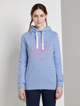 Sweatshirt mit Print vorne und Stehkragen - Frauen - fresh light blue Sweatshirt mit Print vorne und Stehkragen - Frauen - fresh light blue - 1 - TOM TAILOR Denim