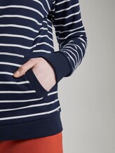 Gestreifter Hoodie mit asymmetrischer Knopfleiste - Frauen - navy off white stripe Gestreifter Hoodie mit asymmetrischer Knopfleiste - Frauen - navy off white stripe - 10 - TOM TAILOR Denim