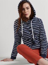 Gestreifter Hoodie mit asymmetrischer Knopfleiste - Frauen - navy off white stripe Gestreifter Hoodie mit asymmetrischer Knopfleiste - Frauen - navy off white stripe - 5 - TOM TAILOR Denim