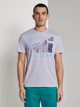 T-Shirt mit NYC-Print - Männer - Light Stone Grey Melange T-Shirt mit NYC-Print - Männer - Light Stone Grey Melange - 1 - TOM TAILOR