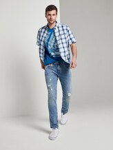 T-Shirt mit NYC-Print - Männer - Electric Teal Blue T-Shirt mit NYC-Print - Männer - Electric Teal Blue - 3 - TOM TAILOR