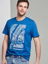 T-Shirt mit NYC-Print - Männer - Electric Teal Blue T-Shirt mit NYC-Print - Männer - Electric Teal Blue - 5 - TOM TAILOR