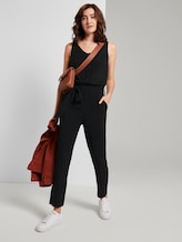 Ärmelloser Jumpsuit mit elastischem Taillenbund - Frauen - Deep Black Ärmelloser Jumpsuit mit elastischem Taillenbund - Frauen - Deep Black - 3 - TOM TAILOR