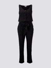 Ärmelloser Jumpsuit mit elastischem Taillenbund - Frauen - Deep Black Ärmelloser Jumpsuit mit elastischem Taillenbund - Frauen - Deep Black - 7 - TOM TAILOR