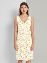 Gemustertes Jerseykleid mit Wickeldetail - Frauen - offwhite fruit minimal Gemustertes Jerseykleid mit Wickeldetail - Frauen - offwhite fruit minimal - 1 - TOM TAILOR