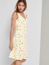 Gemustertes Jerseykleid mit Wickeldetail - Frauen - offwhite fruit minimal Gemustertes Jerseykleid mit Wickeldetail - Frauen - offwhite fruit minimal - 5 - TOM TAILOR