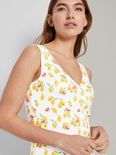 Gemustertes Jerseykleid mit Wickeldetail - Frauen - offwhite fruit minimal Gemustertes Jerseykleid mit Wickeldetail - Frauen - offwhite fruit minimal - 9 - TOM TAILOR