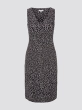 Gemustertes Jerseykleid mit Wickeldetail - Frauen - black offwhite dot print Gemustertes Jerseykleid mit Wickeldetail - Frauen - black offwhite dot print - 7 - TOM TAILOR