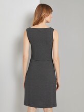 Patterned Jersey dress with wrap detail - Women - black thin stripes Patterned Jersey dress with wrap detail - Women - black thin stripes - 2 - TOM TAILOR
