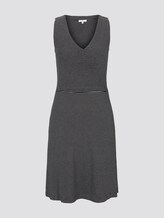 Patterned Jersey dress with wrap detail - Women - black thin stripes Patterned Jersey dress with wrap detail - Women - black thin stripes - 7 - TOM TAILOR