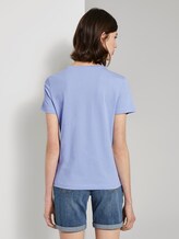 Basic T-Shirt mit kleinem Print - Frauen - Parisienne Blue Basic T-Shirt mit kleinem Print - Frauen - Parisienne Blue - 2 - TOM TAILOR