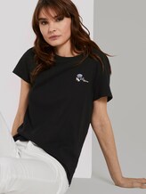 Basic T-Shirt mit kleinem Print - Frauen - Deep Black Basic T-Shirt mit kleinem Print - Frauen - Deep Black - 5 - TOM TAILOR