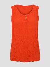 Crincle-Top mit Knopfverschluss - Frauen - strong flame orange Crincle-Top mit Knopfverschluss - Frauen - strong flame orange - 7 - TOM TAILOR