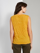 Crincle-Top mit Knopfverschluss - Frauen - deep golden yellow Crincle-Top mit Knopfverschluss - Frauen - deep golden yellow - 2 - TOM TAILOR