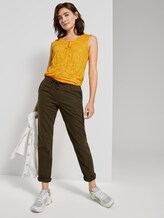 Crincle-Top mit Knopfverschluss - Frauen - deep golden yellow Crincle-Top mit Knopfverschluss - Frauen - deep golden yellow - 3 - TOM TAILOR