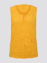 Crincle-Top mit Knopfverschluss - Frauen - deep golden yellow Crincle-Top mit Knopfverschluss - Frauen - deep golden yellow - 7 - TOM TAILOR