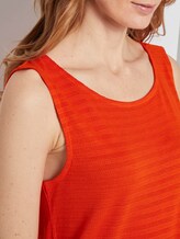 Textured top with an elastic waistband - Women - strong flame orange Textured top with an elastic waistband - Women - strong flame orange - 9 - TOM TAILOR