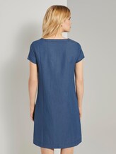 Lyocell T-Shirt-Kleid im Jeanslook - Frauen - Blue Denim Lyocell T-Shirt-Kleid im Jeanslook - Frauen - Blue Denim - 2 - TOM TAILOR