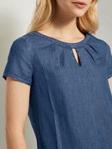 Lyocell T-Shirt-Kleid im Jeanslook - Frauen - Blue Denim Lyocell T-Shirt-Kleid im Jeanslook - Frauen - Blue Denim - 9 - TOM TAILOR