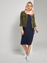 Strukturiertes Kleid mit Tunnelzug - Frauen - Sky Captain Blue Strukturiertes Kleid mit Tunnelzug - Frauen - Sky Captain Blue - 3 - TOM TAILOR