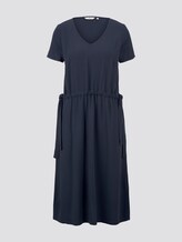 Strukturiertes Kleid mit Tunnelzug - Frauen - Sky Captain Blue Strukturiertes Kleid mit Tunnelzug - Frauen - Sky Captain Blue - 7 - TOM TAILOR