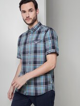 Kariertes Kurzarmhemd mit Brusttasche - Männer - navy blue fil a fil check Kariertes Kurzarmhemd mit Brusttasche - Männer - navy blue fil a fil check - 5 - TOM TAILOR