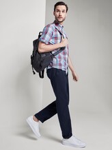 Kariertes Kurzarmhemd mit Brusttasche - Männer - pink white fil a fil check Kariertes Kurzarmhemd mit Brusttasche - Männer - pink white fil a fil check - 3 - TOM TAILOR