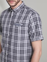 Kariertes Kurzarmhemd mit Brusttasche - Männer - navy white check Kariertes Kurzarmhemd mit Brusttasche - Männer - navy white check - 9 - TOM TAILOR