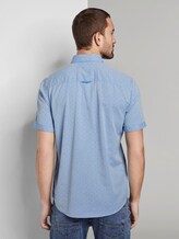 Gemustertes Kurzarmhemd mit Brusttaschen - Männer - blue white with dobby twill Gemustertes Kurzarmhemd mit Brusttaschen - Männer - blue white with dobby twill - 2 - TOM TAILOR
