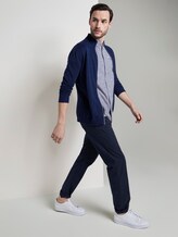 Kurzarmhemd mit Strukturmuster und Brusttasche - Männer - navy white structure Kurzarmhemd mit Strukturmuster und Brusttasche - Männer - navy white structure - 3 - TOM TAILOR