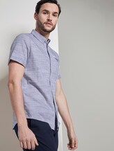 Kurzarmhemd mit Strukturmuster und Brusttasche - Männer - navy white structure Kurzarmhemd mit Strukturmuster und Brusttasche - Männer - navy white structure - 5 - TOM TAILOR