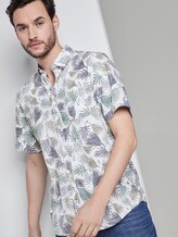 Kurzarmhemd mit tropischem Print - Männer - small palm tree leaf design Kurzarmhemd mit tropischem Print - Männer - small palm tree leaf design - 5 - TOM TAILOR