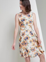 Gemustertes Chiffonkleid - Frauen - offwhite floral design Gemustertes Chiffonkleid - Frauen - offwhite floral design - 5 - TOM TAILOR