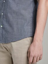 Gestreiftes Kurzarmhemd mit Brusttasche - Männer - navy green stripe Gestreiftes Kurzarmhemd mit Brusttasche - Männer - navy green stripe - 10 - TOM TAILOR