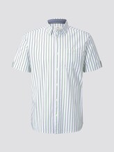 Gestreiftes Kurzarmhemd mit Brusttasche - Männer - white green navy stripe Gestreiftes Kurzarmhemd mit Brusttasche - Männer - white green navy stripe - 7 - TOM TAILOR