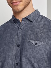 Gemustertes Kurzarmhemd mit Haifischkragen - Männer - navy leaf design Gemustertes Kurzarmhemd mit Haifischkragen - Männer - navy leaf design - 9 - TOM TAILOR