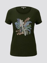 T-Shirt mit Brustprint - Frauen - Dusty Rifle Green T-Shirt mit Brustprint - Frauen - Dusty Rifle Green - 7 - TOM TAILOR Denim